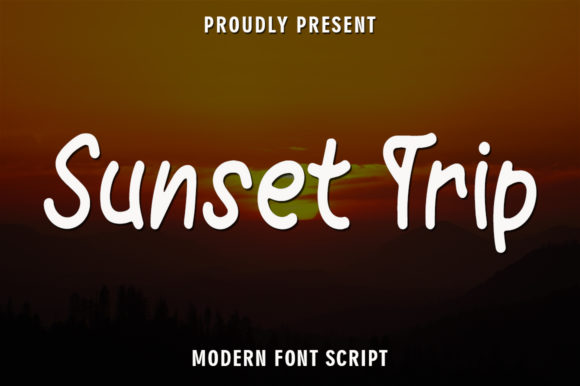 Font Choice That Stands Out: Sunset Trip for Web Design